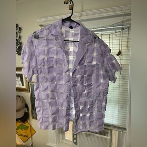 sheer lavender shirt